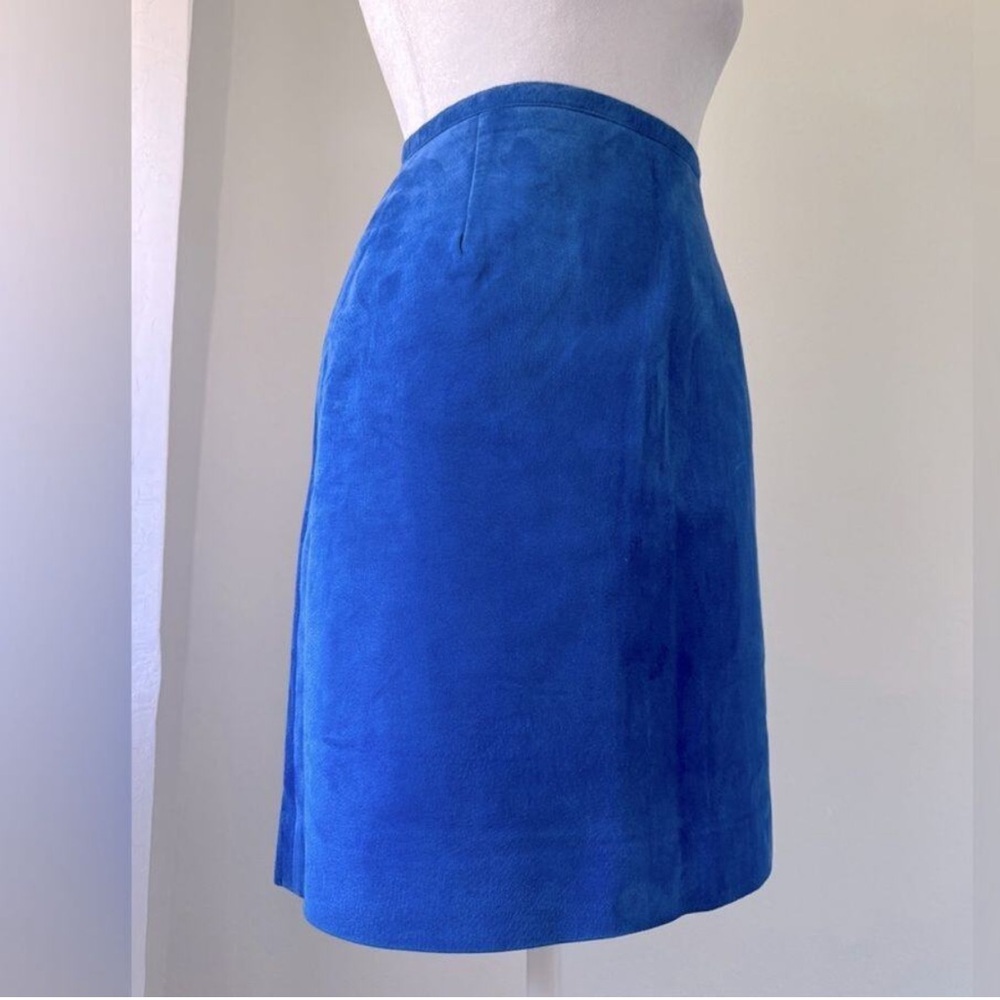 Suede Vibrant Blue Skirt
